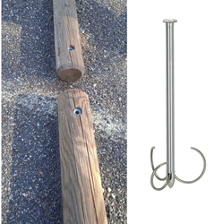 Amarre à percussion pour l'ancrage dans le sol - longueur 500 mm